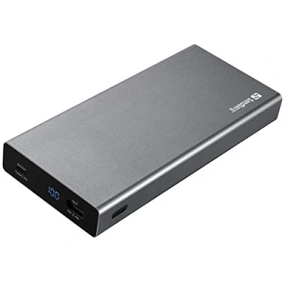 Bild av Sandberg powerbank USB C 100 W 20000 snabbladdningsteknik bärbar laddare dubbel laddning C, A mobil för bärbara datorer