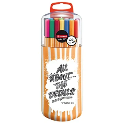 Bild av STABILO Point 88 Fineliner pennor Zebrui Snooze One Edition 20 blandade färger
