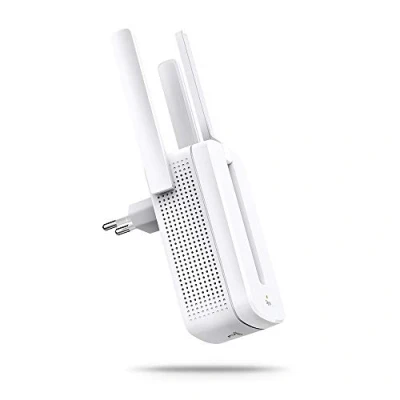 Bild av TP Link Trådlös WiFi förlängare och åtkomstpunkt, enkelbandshastighet 300 Mbps, tre externa antenner, mimo teknik, utöka ditt WLAN täckning, Mercusys Mw300Re, vit, flerfärgad