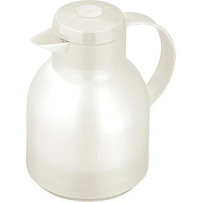 Bild av Emsa 504687 Samba isoleringskanna (1 liter, snabbpressförslutning, 12 h varm, 24 kall) vit genomskinlig