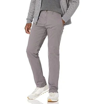 Bild av Amazon Essentials mäns Slim Fit Casual Stretch Chino Byxa, Mörkgrå, 34 B x 28 L