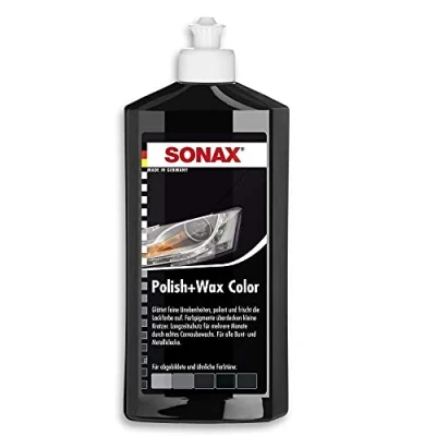 Bild av SONAX Polish+Wax Color NanoPro svart (500 ml) medelstark polering med färgpigment och vaxkomponenter N. 02961000 820