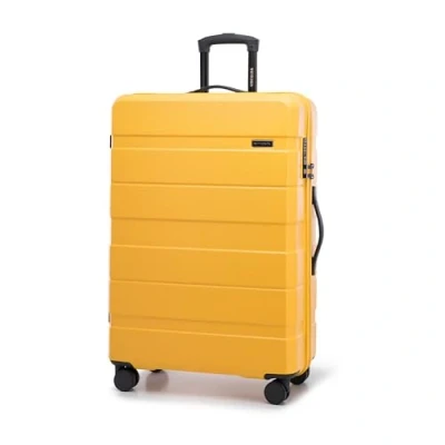 Bild av WITTCHEN COMODO Line resväska handbagage set av ABS teleskophandtag TSA lås 4 dubbelhjul, GUL, Großer koffer, Stor väska