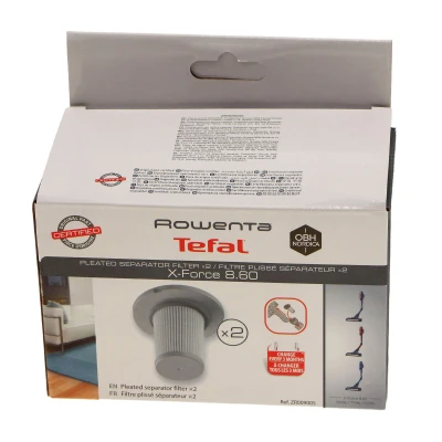 Bild av Rowenta ZR009005 EPA filter för X Force Flex 8.60 sladdlös dammsugare effektivt partikelfilter vit/grå (2 stycken)