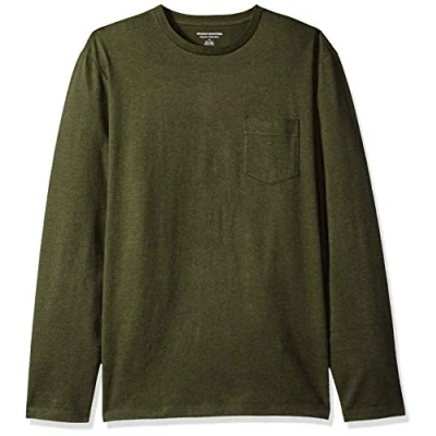 Bild av Amazon Essentials långärmad T shirt för män, normal passform, olivljung, Small