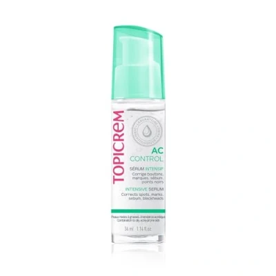 Bild av Topicrem Intensivt AC CONTROL Serum Anti Imperfections vård, talgregulator och återstående märken känslig hud blandad med fet, aknetrend tonåringar vuxna 34 ml