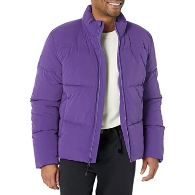 Bild av Amazon Essentials herr Mock Neck Puffer (finns i stora och långa), lila, medium