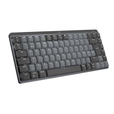 Bild av Logitech MX Mechanical Mini trådlöst bakgrundsbelyst tangentbord, taktila tysta brytare, belysta tangenter, Bluetooth, USB C, macOS, Windows, Linux, iOS, Android, Metal, Layout Pan Nordic QWERTY Grå