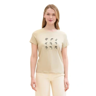 Bild av TOM TAILOR T shirt för kvinnor, 21650 Sommarbeige, XL