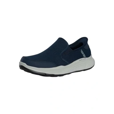 Bild av Skechers Herr handsfree slipins equalizer 5.0 DRAYZE sneakers, Navy Mesh/Duraleather, 10 UK, Marinblå mesh duraleather, 45 EU