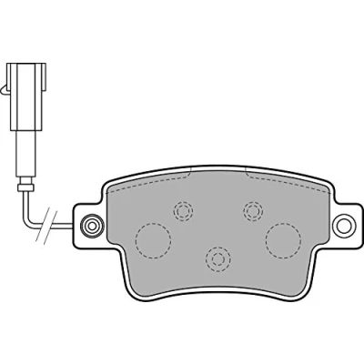 Bild av DELPHI LP2231 Jeu de plaquettes frein contact signal d&#039;usure inclus avec tôle anti bruit accessoires FIAT: Punto Evo 3/5 portes