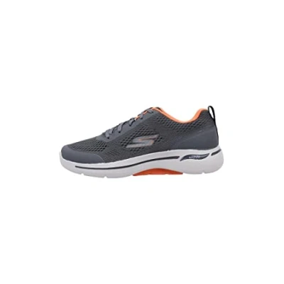 Bild av Skechers herr Gowalk Arch Fit idyllisk sneaker, Träkol/Orange, 45.5 EU