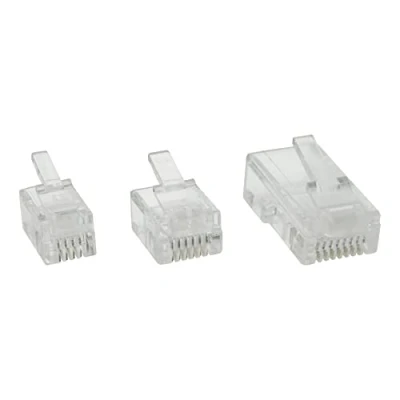 Bild av InLine 73016 10 pack modulära kontakter, 6P6C RJ12 för pressning på platt kabel