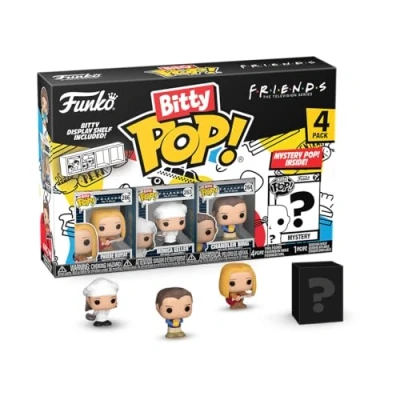 Bild av Funko Bitty POP! Friends Phoebe 4PKand A Surprise Mystery Minifigur 2,2 cm (0,9 tum) Samlingsbar Stapelbar displayhylla ingår Presentidé Partypåsar Strumpa Cake Topper