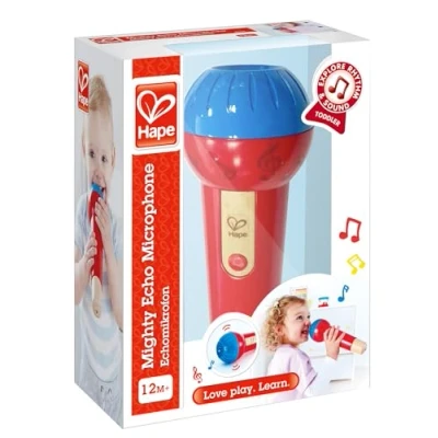 Bild av Hape Mighty Echo Microphone, Battery Free Voice Amplifying Microphone Toy for Kids 1 Year and Up