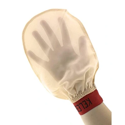 Bild av exfolierande handske handskar Kese Hamam peelinghandske, kropp, peeling ansikte, kroppsskrubb kvinnor, exfolierad (peeling av siden för känslig hud)