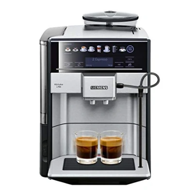 Bild av Siemens helautomatisk kaffemaskin EQ6 plus s700, Tydlig färgdisplay, Brygger två koppar samtidigt, Automatisk rengöring av mjölksystemet, Design i rostfritt stål, TE657313RW