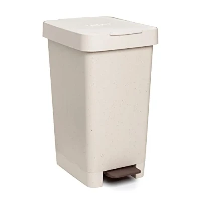 Bild av Tatay Smart Pedalhink ECOHOME, 25L kapacitet, infällbar pedal, polypropylen, BPA fri, papperskorg 30L, 100% återvunnet material, Eco Beige, 26 x 36 47cm