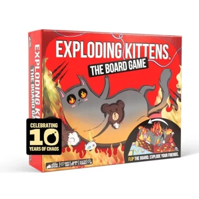 Bild av Exploding Kittens: The Board Game Action Packed Party to Celebrate 10th Birthday 2 6 Players Aged 7+ Great for Adults, Teens, Collectors, Kids