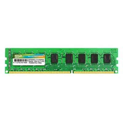 Bild av Silicon Power SP008GLLTU160N02 minnesmodul 8 GB DDR3L 1600 MHz Minnesmoduler (8 GB, 1 x DDR3L, MHz, 240 pin DIMM, grön)