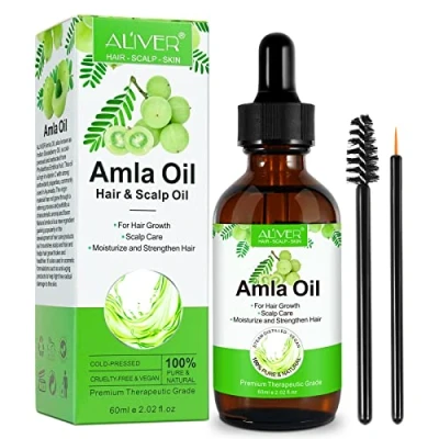 Bild av Zoxpm Amla hårolja 60 ml Oil kallpressad för hårbotten och hår mot håravfall stimulerar hårväxt vackert
