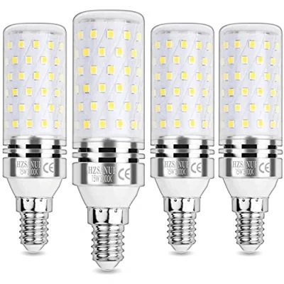 Bild av HZSANUE E14 LED Majs Glödlampor 15W, 3000K Varm Vit, 1700LM, Små Edison Skruv Glödlampor, 120W Motsvarande Glödande, 4 pack