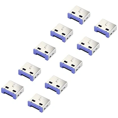 Bild av Renkforce RF 4695230 USB portlås Set 10 st Silver blå