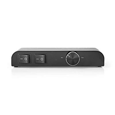 Bild av NEDIS högtalarkontrollbox 2 portar banan Högtalarimpedans: 4 16 ohm Maximal belastning per kanal: 60 W Volymkontroll Aluminium 50m Svart