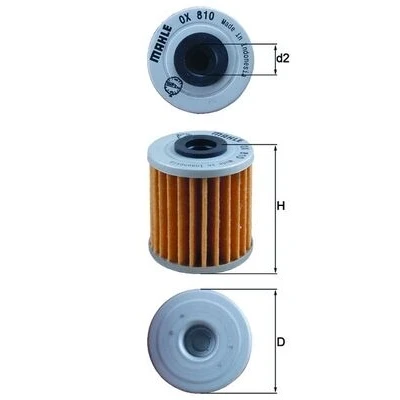 Bild av MAHLE ORIGINAL OX 810 Filtre à huile Cartouche filtrante
