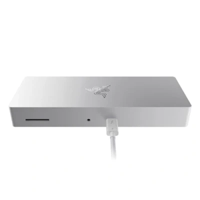 Bild av Razer Thunderbolt 4 Dock Chroma Premium Hub med RGB belysning för Windows och Mac (10 portar i en, utgång till två 4K skärmar eller en 8K skärm) Vit