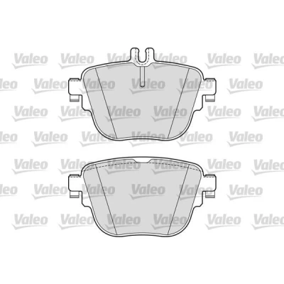 Bild av VALEO 302308 Jeu de plaquettes frein Essieu arrière contact signal d&#039;usure inclus sans kit vis fixation, avec tôle anti bruit