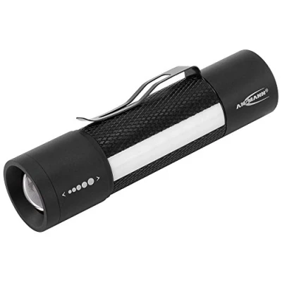 Bild av ANSMANN Future Multi 3 i 1 professionell ficklampa svart/praktisk utomhuslampa med steglös fokusering, 180 lumen &amp; funktioner/stänkvattenskyddad IP54