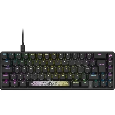 Bild av CORSAIR K65 PRO MINI RGB 65% optisk mekaniskt trådbundet speltangentbord OPX linjära brytare PBT dubbelshot tangenter iCUE kompatibel PC, PS5, PS4, Xbox QWERTY UK svart