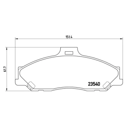 Bild av BREMBO P 24 051 Jeu de plaquettes frein avec indicateur d&#039;usure sans accessoires FORD: Ranger Mk2, MAZDA: BT 50 Pick up, Série B up