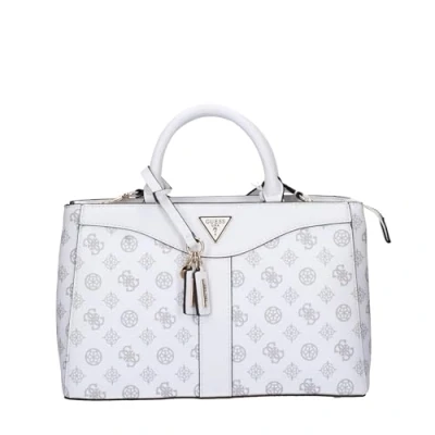 Bild av Guess Dorys Luxury Satchel Axelremsväska, Storlek: One Size, White logo