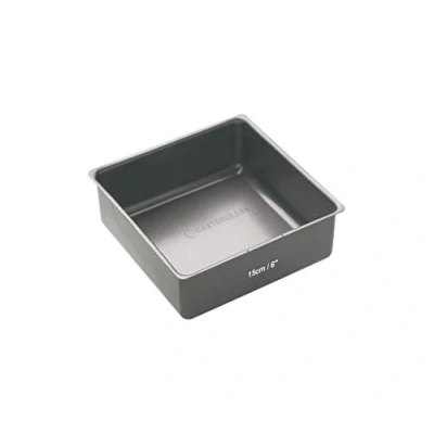 Bild av MasterClass KCMCHB62 15 cm djup kakburk med PFOA non stick och lös botten, 1 mm kolstål, liten fyrkantig panna, grå