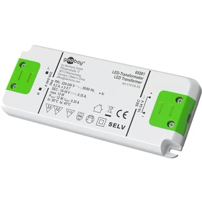 Bild av Goobay 65581 LED transformator 350 mA/12 W/LED för konstant ström/LED drivrutin strömkälla/transformator inomhusbelysning/strömförsörjningsljus