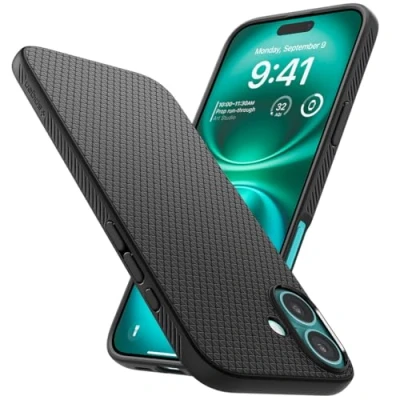 Bild av Spigen Liquid Air TPU Back Cover Svart Apple iPhone 16