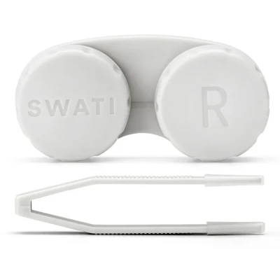 Bild av SWATI Cosmetics Lens Case &amp; Tweezers Grey