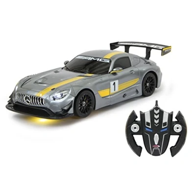 Bild av JAMARA 410028 Mercedes AMG GT3 1:14 omvandlingsbar 2,4 GHz RC omvandling till robot med en knapptryckning, dansläge, högtalare, enkelhjulupphängning, upp 1 timmes körtid, LED ljus, grå