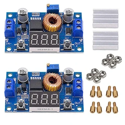 Bild av DC step down modul XL4015 justerbar bakåtomvandlare 5A hög effekt 75 W med LED skärm (2 förpackningar)