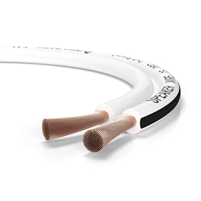 Bild av Oehlbach Speaker Wire SP 15 Stereo HI FI högtalarkabel, boxkabel med OFC (syrefri koppar) 2 x 1,5 mm² minispole högtalarkabel 10 m vit