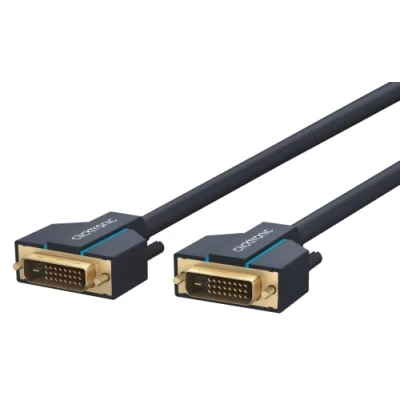 Bild av ClickTronic 3m DVI D Connection, 3 m, D, Blå, Guld, 7,92 Gbit/s