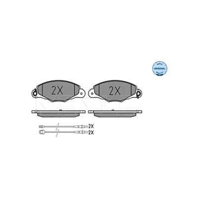 Bild av MEYLE 025 231 3518/W Jeu de plaquettes frein ORIGINAL Quality Essieu avant contact signal d&#039;usure inclus avec tôle anti bruit