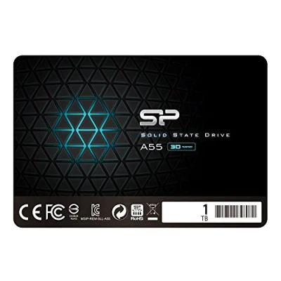 Bild av Silicon Power SSD 1TB 3D NAND A55 SLC Cache Performance Boost 2.5 inch SATA III 7mm (0.28&quot;) Internal Solid State Drive