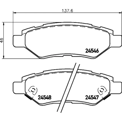 Bild av BREMBO P 09 014 Jeu de plaquettes frein avec indicateur d&#039;usure tôle anti bruit accessoires CHEVROLET: Camaro V Coupe, VI Coupe