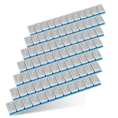 Bild av HASKYY 7 balanseringsvikter 12 x 5 g självhäftande vikter stålvikter limstång 60 urval (silver)