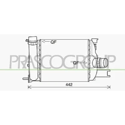 Bild av PRASCO DA226N001 Intercooler avec raccords rapides DACIA: Duster SUV, Lodgy, SANDERO 2, RENAULT: Clio 4, Captur