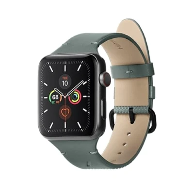 Bild av Native Union (Re Classic rem för Apple Watch växtbaserade material rostfritt stål hårdvara med mjuk baksida kompatibel serie 19, Ultra &amp; 2, 38/40/41mm, Växtbaserat läder