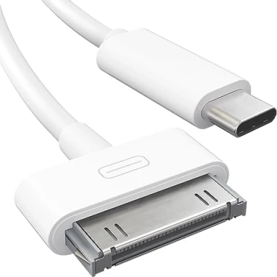 Bild av KabelDirekt 30 stifts till USB C adapterkabel för iPhone, iPad, iPod 1 m (nästa generation datakabel/laddkabel/sync kabel från dockkontakt iPhone 4S/4/3G/3/1, iPad 3/2/1, iPod,